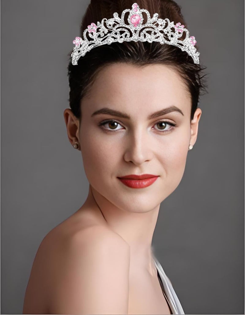 AXX Princess Crown for Women, Crystal Queen Tiaras for Girls Bridal Hair Accessories Gifts for Birthday Wedding Prom, Bridal Party, Pageant, Halloween Christmas Costume - Image 5